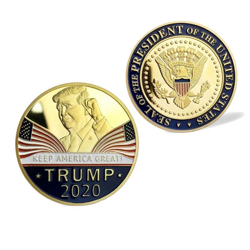 Donald J Trump 2020 Keep America Great Commander In Chief Silver Challenge Coin
