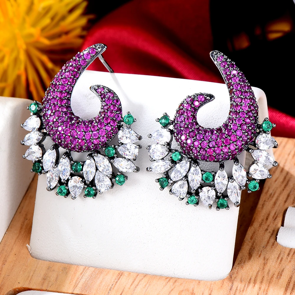 

SisCathy Russia Aristocratic Drop Earrings for Women Cubic Zirconia Gorgeous Piercing Earrings Wedding Anniversar Luxury Jewelry