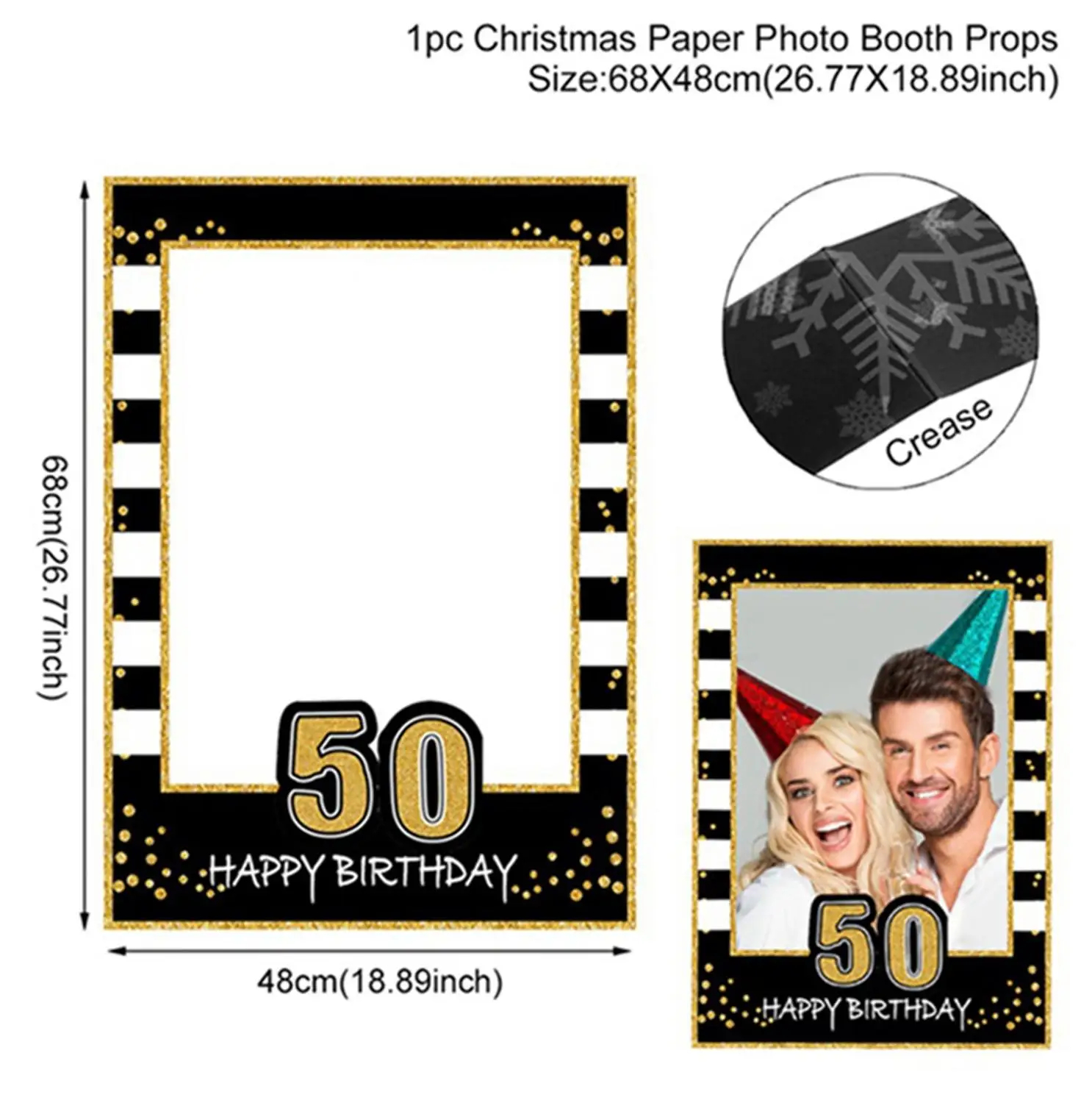 HUIRAN черные золотые шары 30 40 50 лет на ура до 30 лет воздушные шары на день рождения 40 лет на день рождения 50 лет вечерние принадлежности для декора - Цвет: Sticker 6pcs 50 year