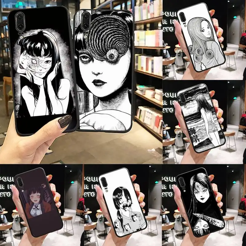

Junji Ito Tees Horror Alternative Phone Case Funda For Huawei P9 P10 P20 P30 Lite 2016 2017 2019 plus pro P smart