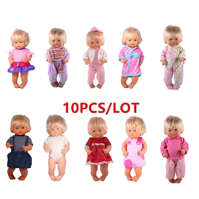 16 дюймов Кукла Одежда Подходит 41 см Nenuco кукла Ropa Nenuco y su Hermanita Nenuco аксессуары 10 шт./лот разные наряды/платья - Цвет: 02