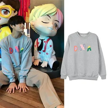 

Kpop Bangtan Boys Same Paragraph Pullover Round Neck Sweatershirt Loose Men and Women Spring and Autumn Lovers Wear