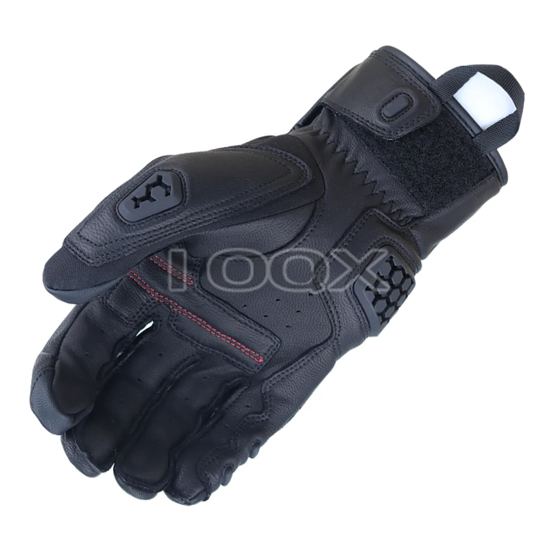 protective equipment Rev Sands 3 Gloves Motorcycle Motocross Geniune Leather Glove Black For Street Moto Riding Vintage Helmet Motorcycle