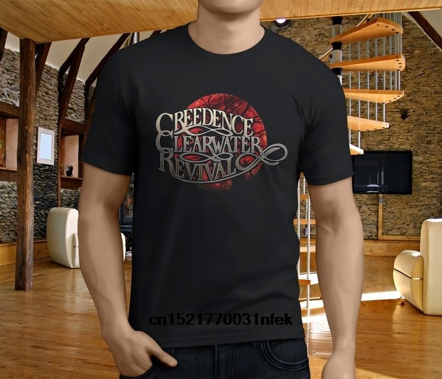 Мужская футболка, новинка, CCR Creedence Clearwater Revival Rock Legend, черная уличная одежда, для отдыха, с принтом, с круглым вырезом, размеры S-4XL, wo, Мужская