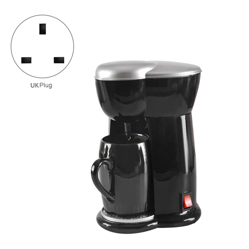Electric Drip Coffee Maker Household Coffee Machine 6 Cup Tea Coffee Pot(UK Plug)