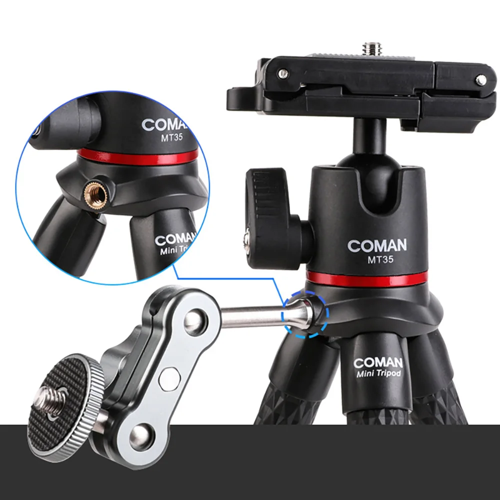 MT35 складной Открытый Осьминог штатив для DSLR камера смартфон Волшебная рукоятка с 1/4 винтом Съемная шаровая Головка Горячий башмак Зажим для телефона