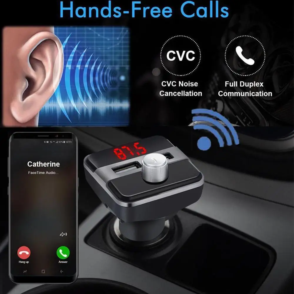 Bluetooth автомобильный комплект Hands Free Talking Car MP3 музыкальный плеер аудио fm-передатчик поддержка SD карта USB Автомобильное зарядное устройство для iPhoneAndroid