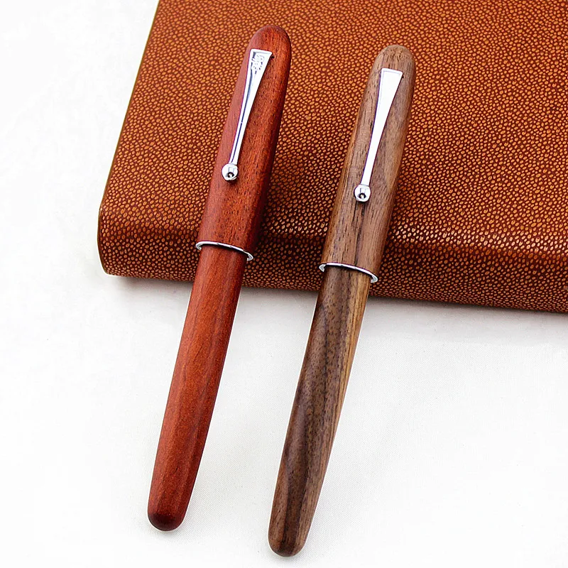 

Natural Handmade Wood Fountain Pen Full Wooden Beautiful Pen 0.5/1.0 Calligraphy Bent Nib Fashion Writing Ink Pen Gift Set