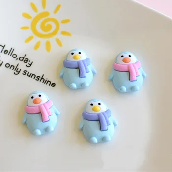 

20Pcs Hot Sale Cartoon Scarf Penguin Flatback Resin Cabochons Embellishments Fit Phone Deco Parts DIY Handmade Accessories