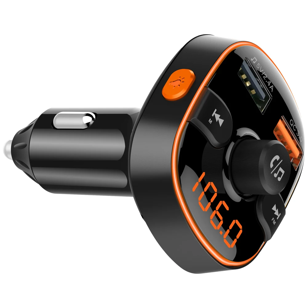 Светодиодный дисплей QC3.0 Dual USB зарядное устройство Bluetooth автомобильное радио fm-передатчик адаптер mp3-плеер