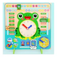 

Multi-functional Clock Calendar Time Cognition Learning Kids Early Educational Wooden Toys Gift for Children