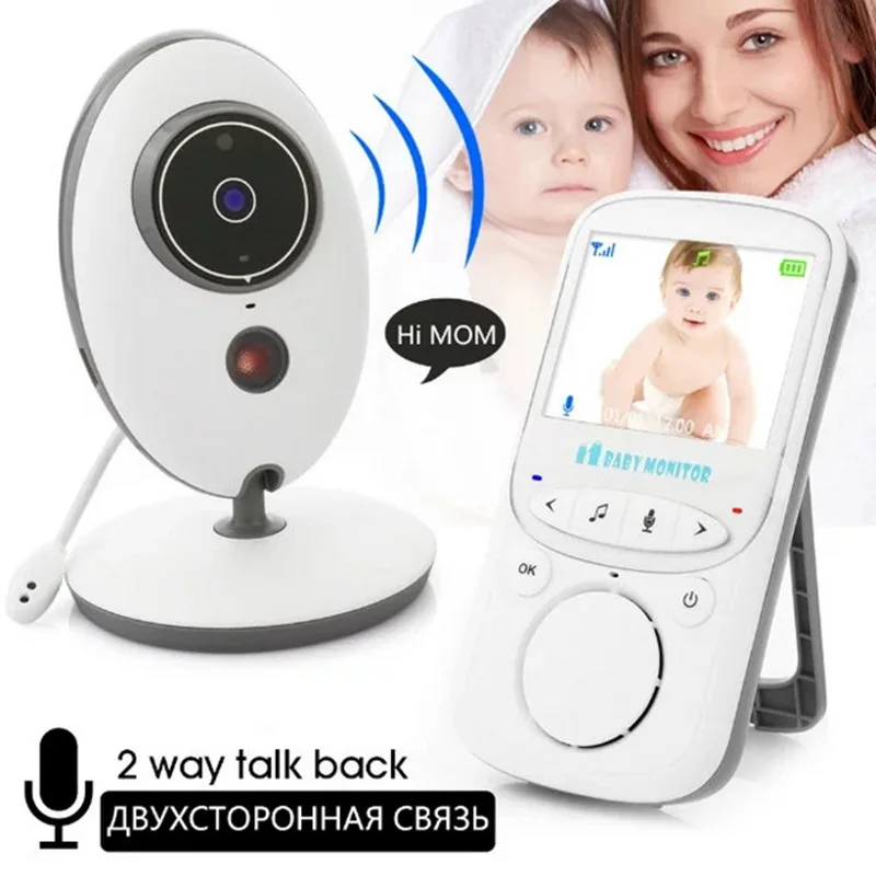 Monitor de vídeo LCD inalámbrico de 2,4 pulgadas para bebés, Monitor de bebé, Monitor de temperatura para bebés, Monitor de temperatura para bebés, Monitor de teléfono electrónico