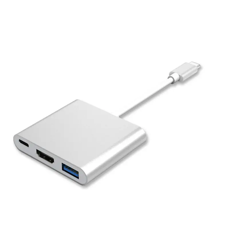Usb-хаб 3 в 1 для Macbook Pro 1" samsung microsoft usb type C 3,1 до 4K HDMI адаптер концентратор кабель для ноутбука компьютер инструмент