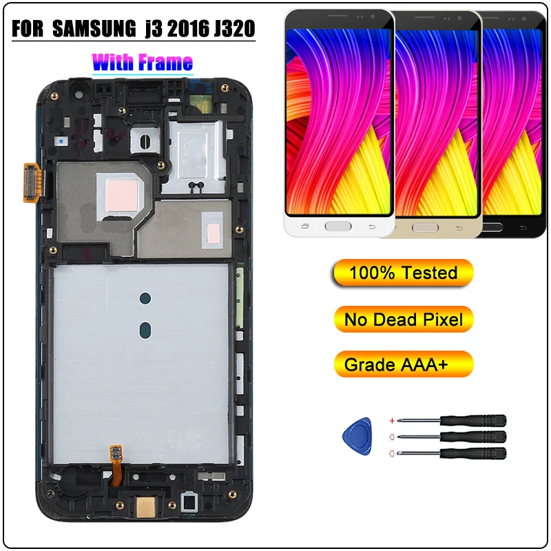 Дисплей для Samsung Galaxy J3 2016 J320 J320F J320FN сенсорный экран дигитайзер сборка lcd Замена с