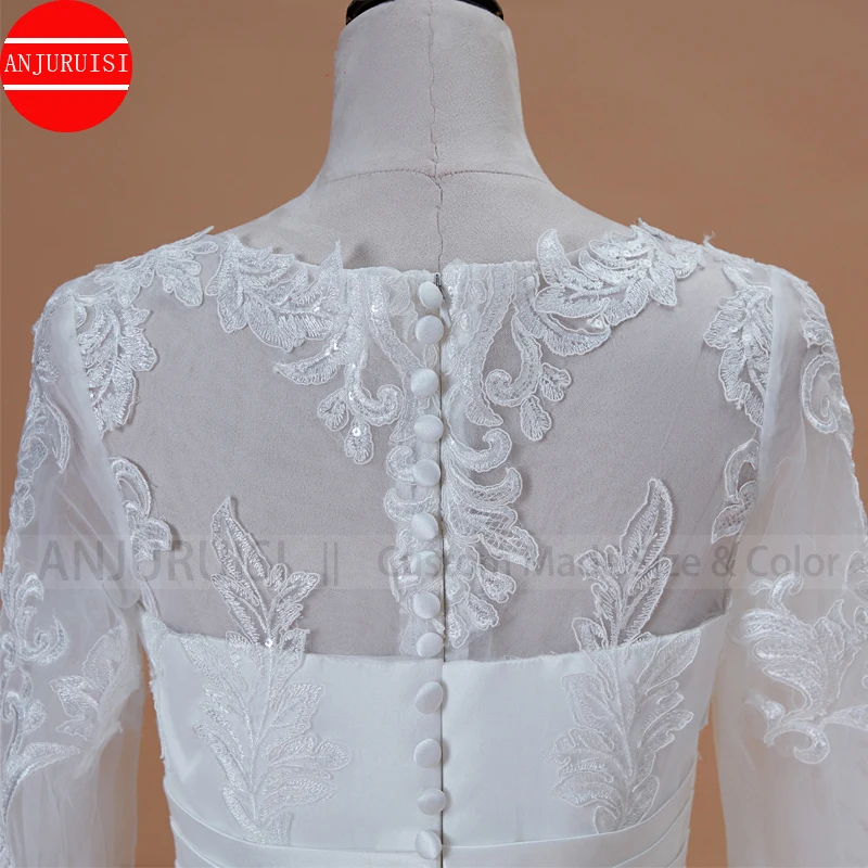 Элегантная одежда с длинным рукавом свадебное платье 2020 Vestidos De Novia круглым