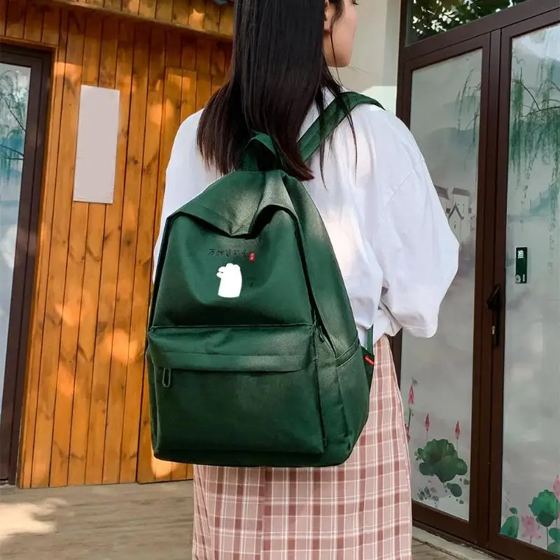 

Claw Printing Travel Backpacks Women Casual Knapsack Preppy Style School Satchel Bags Oxford Cloth Large Capacity Rucksack