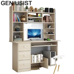 Scrivania – plateau de lit pour ordinateur portable, Table de bureau avec étagère 