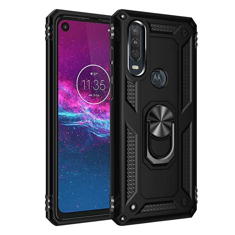 Бронированный противоударный чехол для Motorola Moto One Vision прочный военный защитный