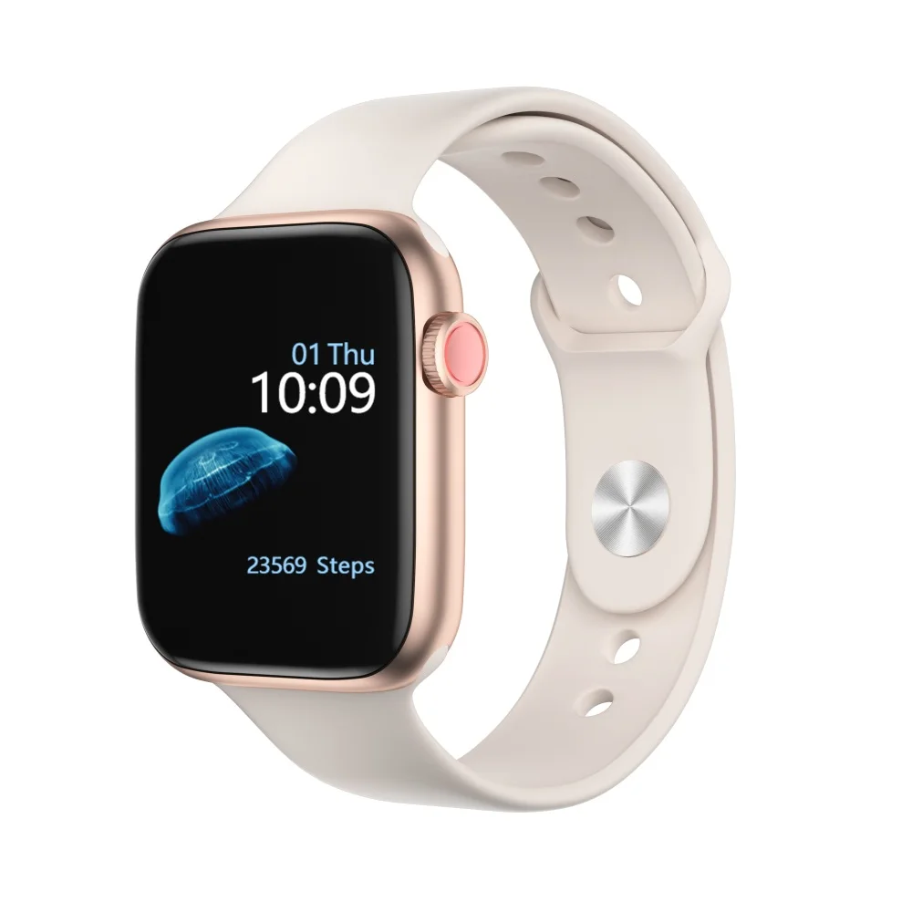 Rose gold beige Телефон часы для Apple ios iphone Android Bluetooth Смарт часы сердечный ритм кровяное давление кислородный монитор умные часы для мужчин и женщин - Цвет: Rose gold beige