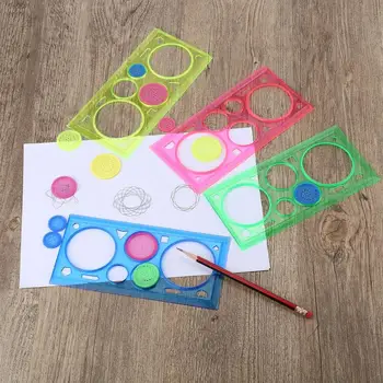 

1pc Multifunctional Spirograph Geometric Ruler Drafting Tools Learning Drawing Tool Plastic Ruler School Stationery supplies