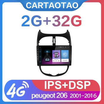 

2G + 32G 9" 2din Android 8.1 GO Car DVD Player for Peugeot 206 2000 -2016 Car Radio GPS Navigation WIFI IPS screen player