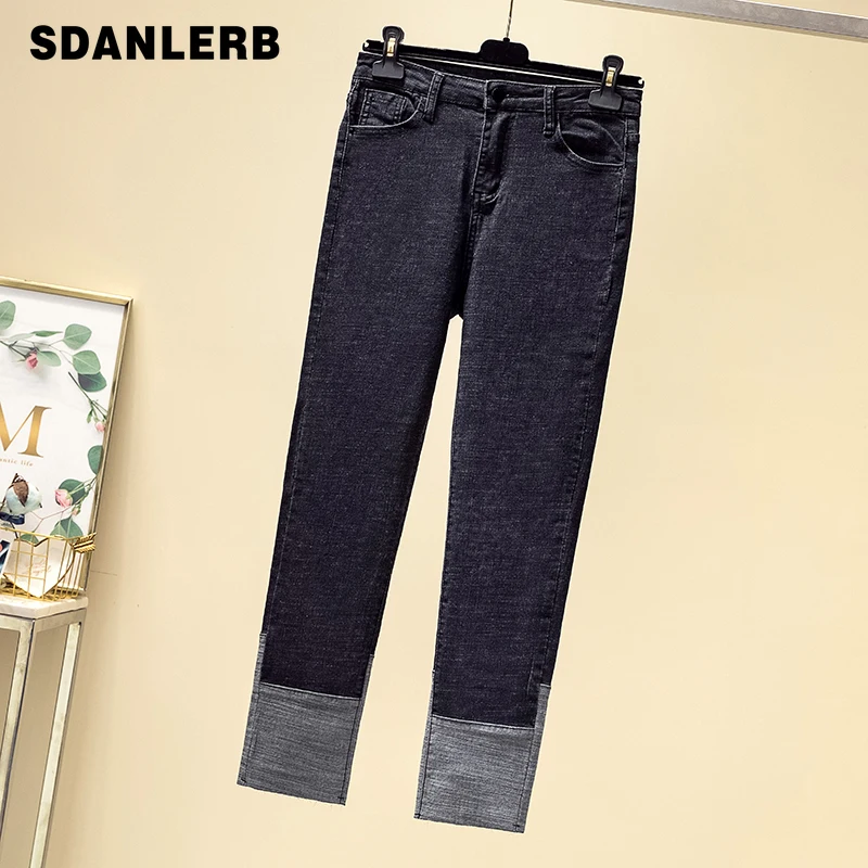 Big Code Jeans Women's New Fashion Slim Stretch Tights Denim Jeans Legings Girls Ladies Al-match Pencil Pants Feminina