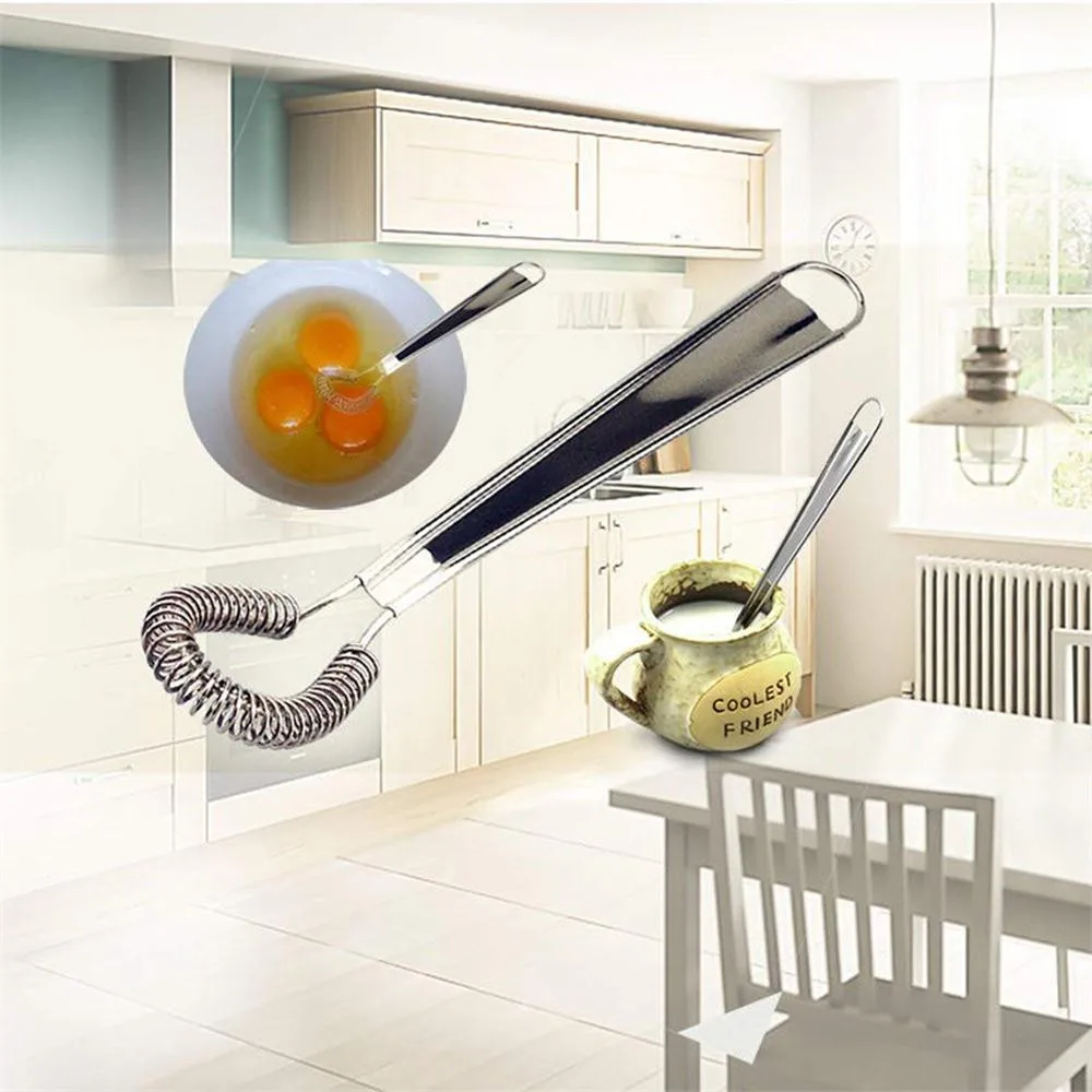 Hot Sale Mixer Egg Beaters Whisk Hand Beater Stainless Steel Miracle Cream Mixing Tool Kitchen Tools Cooking tool#30 | Дом и сад