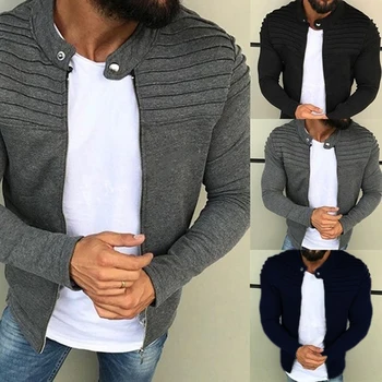 

Jacket Men Jaqueta Masculino 2020 Winter Autumn Long Sleeve Streetwear Raglan Zipper Coat Raglan Casaco Masculino