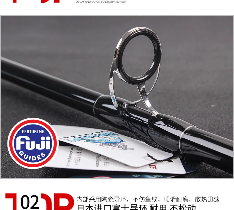 Fibra de Carbono Vara de Pesca Metros com Japão Poderoso Longe Fundição Surf Plug Fiação 3 Seções 4.2 Guias Linha 17 Poderoso fibra de carbono longe fundição surf