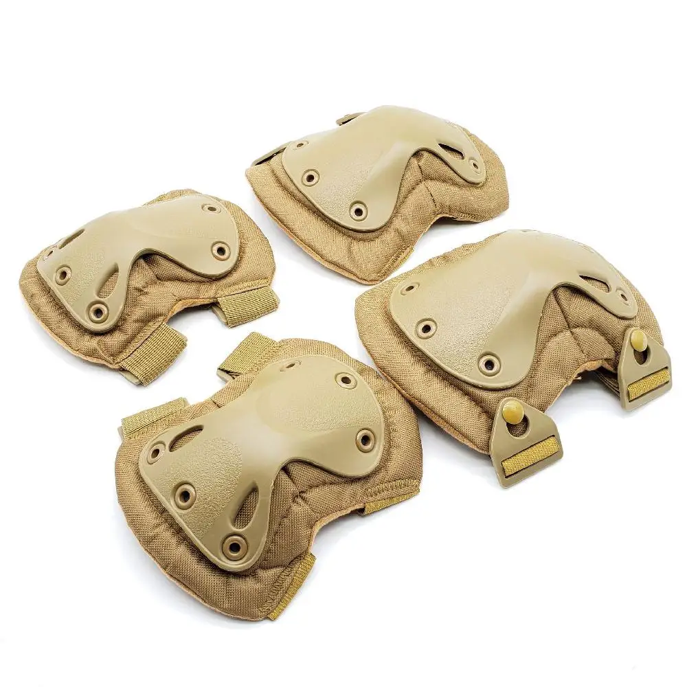 LeadingStar Спортивная коляска накладки на колени локти набор - Цвет: Mud 4PCS