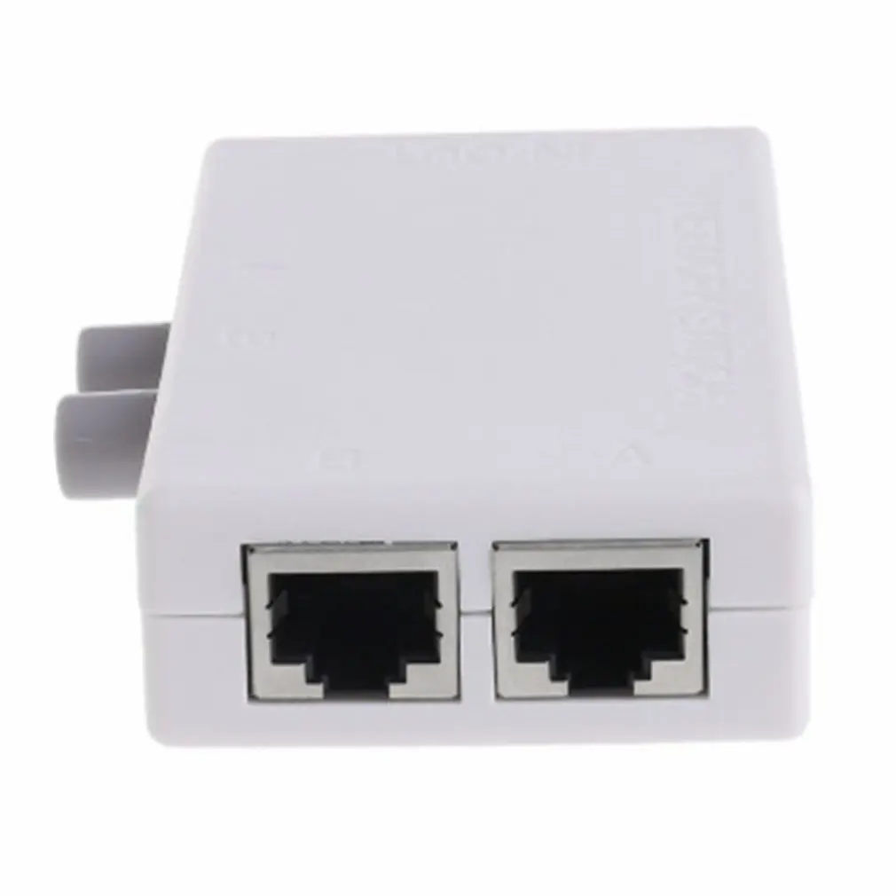 

2 Port Network Switch LAN CAT Selector Mini Internet Internal External Network Switcher RJ45-2M Network Switcher Sharer Cat5