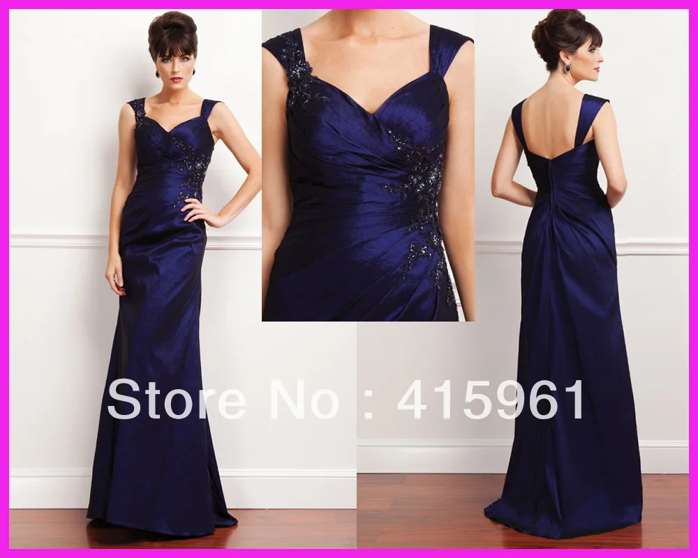 

Cap Sleeve vestido de madrinha Beaded Appliqued Plus Size cheap for weddings 2019 Mother of Bride Dresses evening Gowns Taffeta