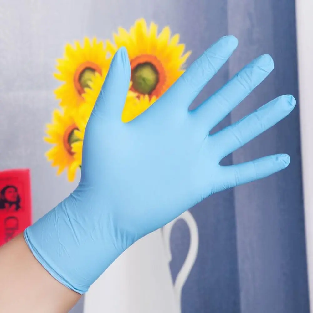Одноразовые латексные перчатки высокого качества резиновые домашние чистящие продукты 100 шт. белые утолщение универсальные бытовые