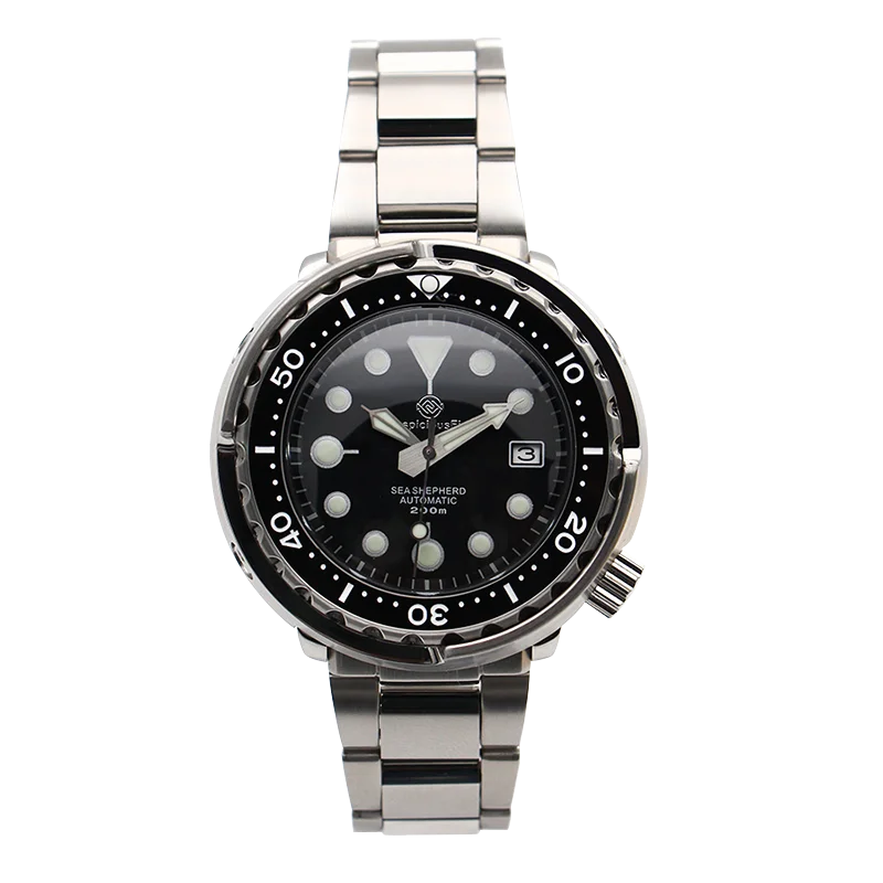 Благоприятный iciousfish кабель рыбы часы YC-05 сталь Автоматические механические водонепроницаемые светящиеся часы 47 м диаметр мужские часы