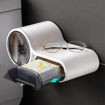 

Home Bathroom Tissue Box Toilet Roll Paper Holder Shelf Dispenser Bathroom Storage Rack