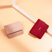 Кошелек для монет, модный короткий кошелек с несколькими картами, милый студенческий маленький кошелек из искусственной кожи, Одноцветный кошелек с крестом, LMJZ Кошелек для монет, модный короткий кошелек с несколькими картами, милый студенческий маленький кошелек из искусственной кожи, Одноцветный кошелек с крестом, LMJZ