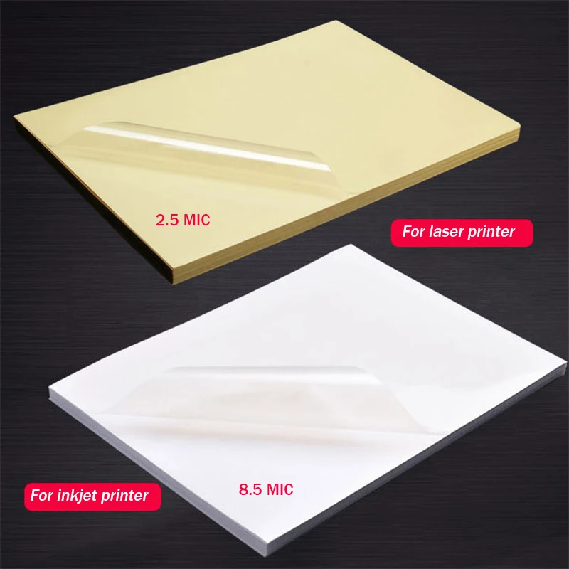 A4 Transparent Self Adhesive Sticker Paper For Inkjet Laser Printer  PET Surface Waterproof Scratch Resistant