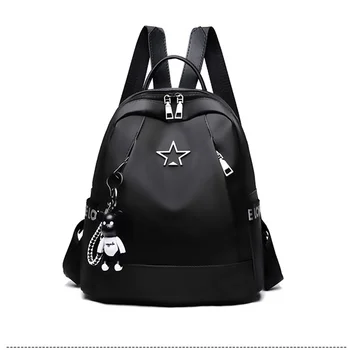 

New Women's Backpack PU Leather Travel Shoulder Bag Shoulder Bag Girl Multifunctional Small School Backpack For Women Black