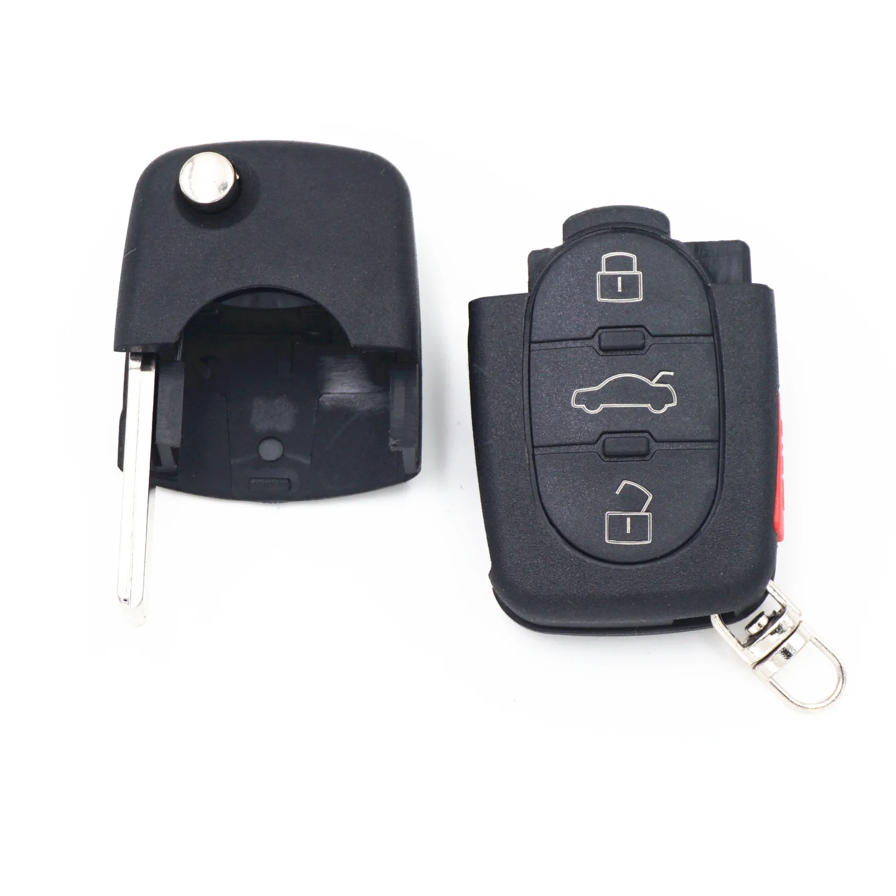 WFMJ 4 кнопки флип пульт умный чехол для ключей оболочка Fob Volkswagen HLO1J0959753F 1998 1999 2000 2001