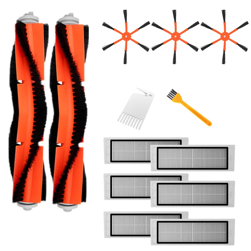 

2 Main Brush + 3 Side Brush + 6 HEPA Filter Suitable for Xiaomi Vacuum 2 Roborock S50 for Xiaomi Roborock Mi Robot Parts Filters