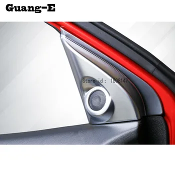 

For Mitsubishi Outlander 2016 2017 2018 ABS chrome Car A column Audio Speak Window Windshield Side triangle lamp trim 2pcs
