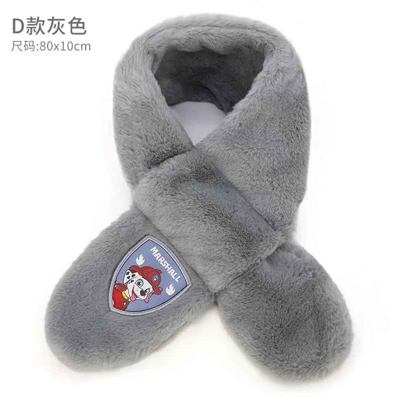 SCARF-01 Настоящие зимние теплые наушники с рисунком из мультфильма «Щенячий патруль», милые плюшевые защитные наушники с мультяшными ушками, детские игрушки, подарок на день рождения, Рождество - Цвет: SCARF-01