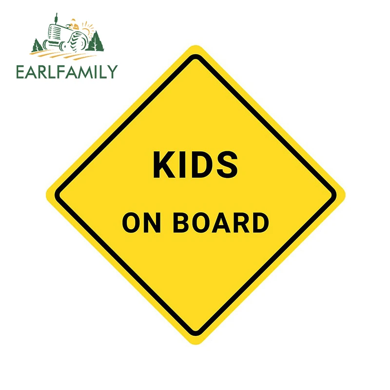 Earlfamily 13Cm X 12.7Cm Auto Kids On Board Logo Adesivi E Decalcomanie Per Lo Styling Dell'Auto Adatti Per Paraurti Window Van Rv Jdm Car Wrap