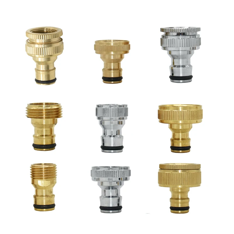 1/2 3/4 1 Thread Brass Quick Connector Garden Watering Adapter Drip Irrigation Copper