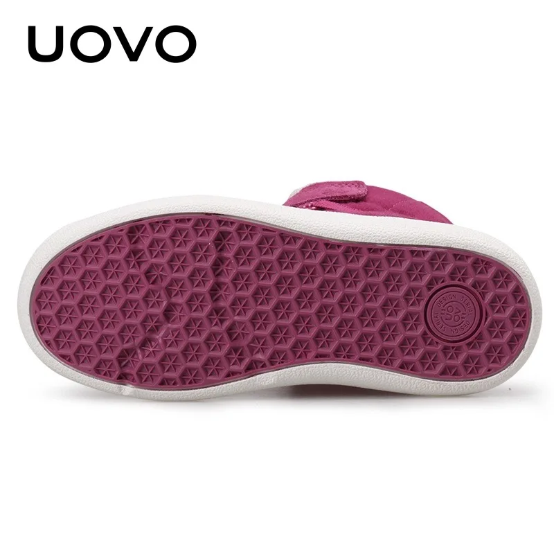 Uovo/новые детские зимние сапоги г., зимняя теплая обувь для мальчиков и девочек модные Детские утепленные плюшевые сапоги Размер 29, 30, 31, 32, 33, 34, 35, 36