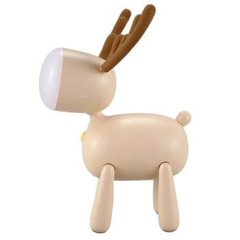 

Top-Deer Led Night Light Silicone Animal Cartoon Usb Rechargeable Lamp for Children's Bedroom Bedside Dimmable Light Milky White