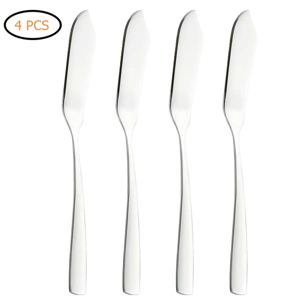 4 Pcs Stainless Steel Butter Knife Cream Knife Western Bread Jam Knife