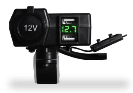 T-YUK-G Гнездо адаптера питания мотоцикла USB зарядное устройство вход 12 В выход 5 в 4.2A водонепроницаемый вольтметр автомобильный разветвитель прикуривателя разъем - Название цвета: T-YUK-G