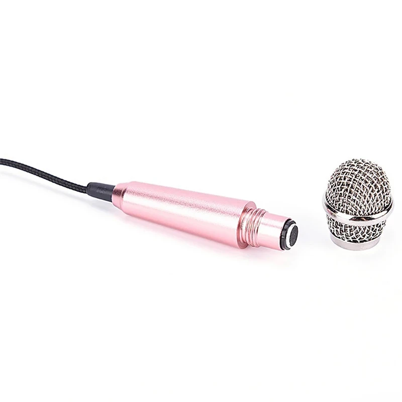Portable 3.55mm Stereo Studio Metal Mic Karaoke Mini Microphone KTV For Smart Phone Laptop PC Desktop Handheld Audio Microphone lavalier microphone