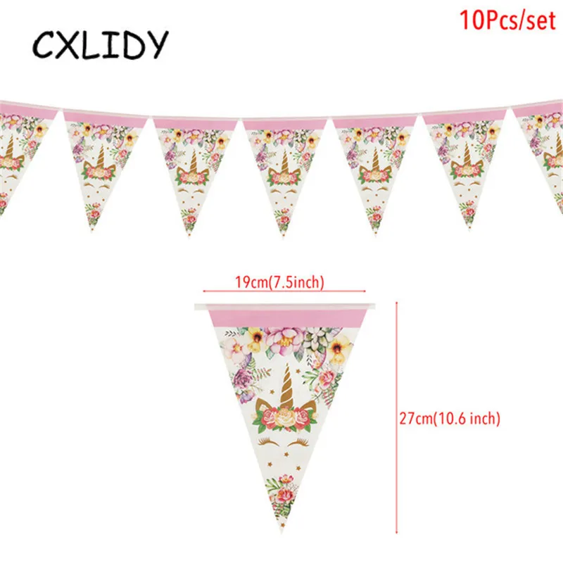 Rainbow Unicorn Cupcake Wrappers Cake Topper Happy Birthday Party Cake Decorations Kids Baby Shower Unicorn Party Supplies GM001 (13)